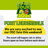 "Here’s some last minute information for those of you attending our Fort Lauderdale venue. It’s the final stretch!!!"