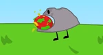 Rocky barfing a ball