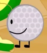 Golfball with the last puzzle piece p.