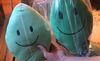 The Leafy plush prototype 1 (Right), next to her second prototype (Left).