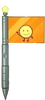 CGI Coiny on a Friendship Flag (BFDIA 22)
