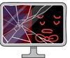 Broken stressed TV.png (268 KB) TV with no legs, a broken screen and his face red, while having a bowtie on his screen (TPOT 19)
