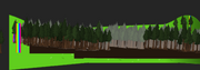 3 rainbow strips on the left