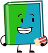 Book holding regular cake.