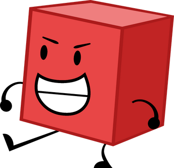 Cartoon character blocky from battle for dream island