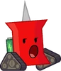 Pin with no limbs wearing a mech suit and a battery (BFDIA 15-BFDIA 18, BFDIA 22)