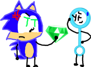 Bubble Wand snacth the Chaos Emerald. But Sonic angry to Bubble Wand,and that,That happened....