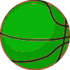 Green Basketball Looking Up (1)