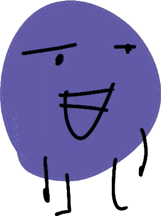 Draw a roblox character with a purple torso,blue legs with a blue electric  hammer with the robux logo