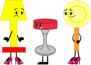 Stool with Floor Lamp and Lemon Lollipop (wearing shoes)