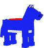 Blue Minecraft Yoshi Horse