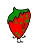 Strawberry with Green Dots