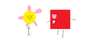 Blocky and Flower in love