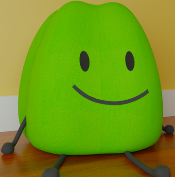 Adorable plush toy of a gelatin character from bfdi