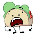 #2: Taco. Her Inanimate Insanity counterpart is better by a mile-no, more like a continent, cause she's just the blandest thing ever. And why do people ship Blocky with her, that's just stupid. If I could think of one good thing to say about her, it's that she probably tastes good.