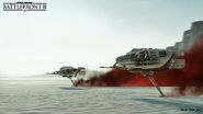 Promotional material of ski speeders on Crait.