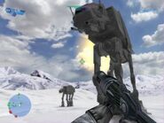 An AT-AT on Hoth, 1st Person View.