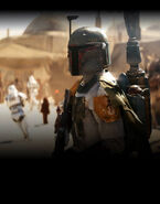 Boba Fett in Mos Eisley. (Star Wars Battlefront II)