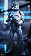 A phase one clone trooper on Kamino.