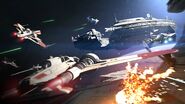 Promotional image of Starfighter Assault, featuring the ARC-170.