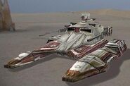 A IFT-X tank in action on Tatooine: Dune Sea.