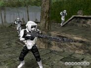 A scout trooper sniper on Yavin 4.