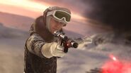 Han Solo in his Hoth uniform on Hoth Battles