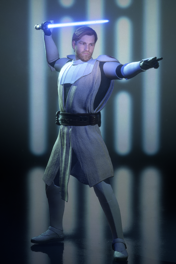 Obi Wan Kenobi, Lightsaber, Fight Pose, Art Print - Etsy