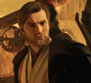 Obi-Wan Kenobi, Robed, as he appears in the Battle of Geonosis trailer.