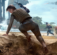 Jyn Erso in a promotional image for the Rogue One expansion pack