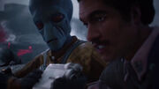 Lando Calrissian plans an attack on an Imperial outpost