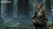 Promotional image of a rebel soldier on Endor. (Battlefront 2015)