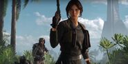 Jyn Erso as she appears in a trailer for the Rogue One expansion pack