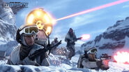 Rebel forces defending a base on Hoth.