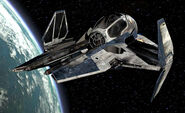 A Republic Interceptor as seen in Episode III.