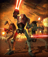 A Super Battle Droid as part of the CIS army.