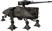 The AT-TE as it appears in Star Wars: Battlefront and Star Wars: Battlefront II.