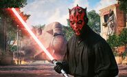 Darth Maul in Theed, on Naboo.