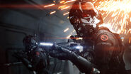 Inferno Squad in a Rebel cruiser.