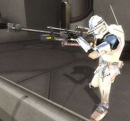 A correct 501st Legion Clone Sniper in Coruscant: Jedi Temple.