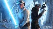 Promotional image showcasing Luke and Han's new Hoth outfits.