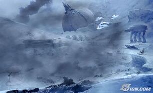 Hoth during the Empire's invasion on the Rebels' base.