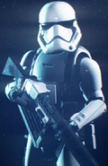 In-game hologram of the First Order heavy assault stormtrooper.