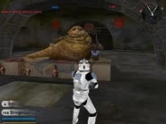 Jabba.jpg (6 KB) A clone in Jabba's palace confronts Jabba during the Clone Wars.