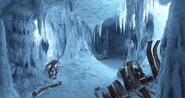An ice cave on Hoth, most likely once inhabited by a wampa.