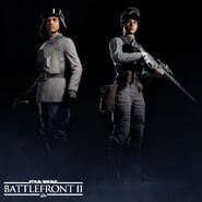 Promotional material of an Imperial Officer next to a Rebel Specialist.