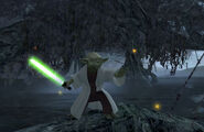 Yoda on Dagobah.