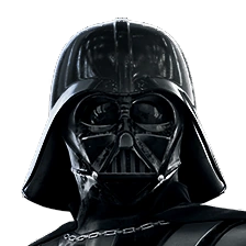 In-game icon for Darth Vader in Star Wars Battlefront II.