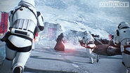 Promotional image of Kylo Ren and First Order stormtroopers on Starkiller Base.