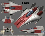 Multiple views of a A-wing.